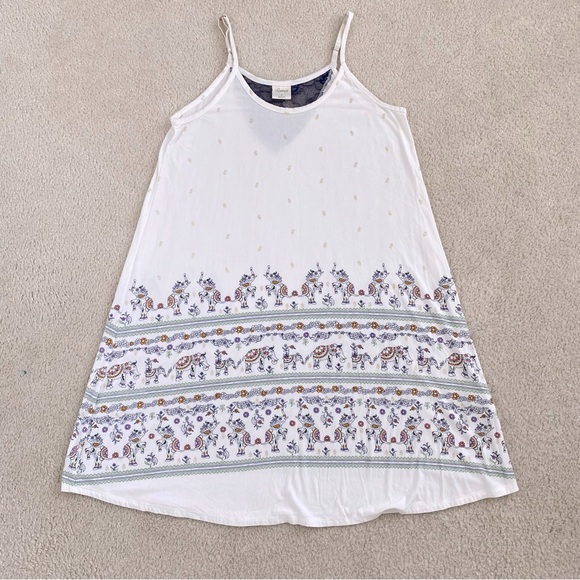 Soma Small Slip Dress Chemise Elephant Print Lace Back - Picture 3 of 14